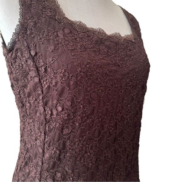 Sequence Beaded Lace Brown Tank Top - Picture 3 of 6